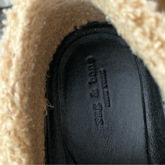 Beige and maroon Rag & Bone Sherpa sneakers - Picture 12 of 13